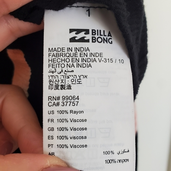 Billabong Mi Amore Floral Print Off-The-Shoulder Top - Picture 11 of 11